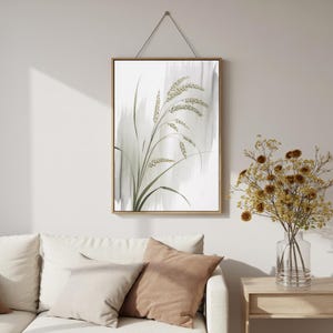 Kunstdruck mit botanischen Gräsern