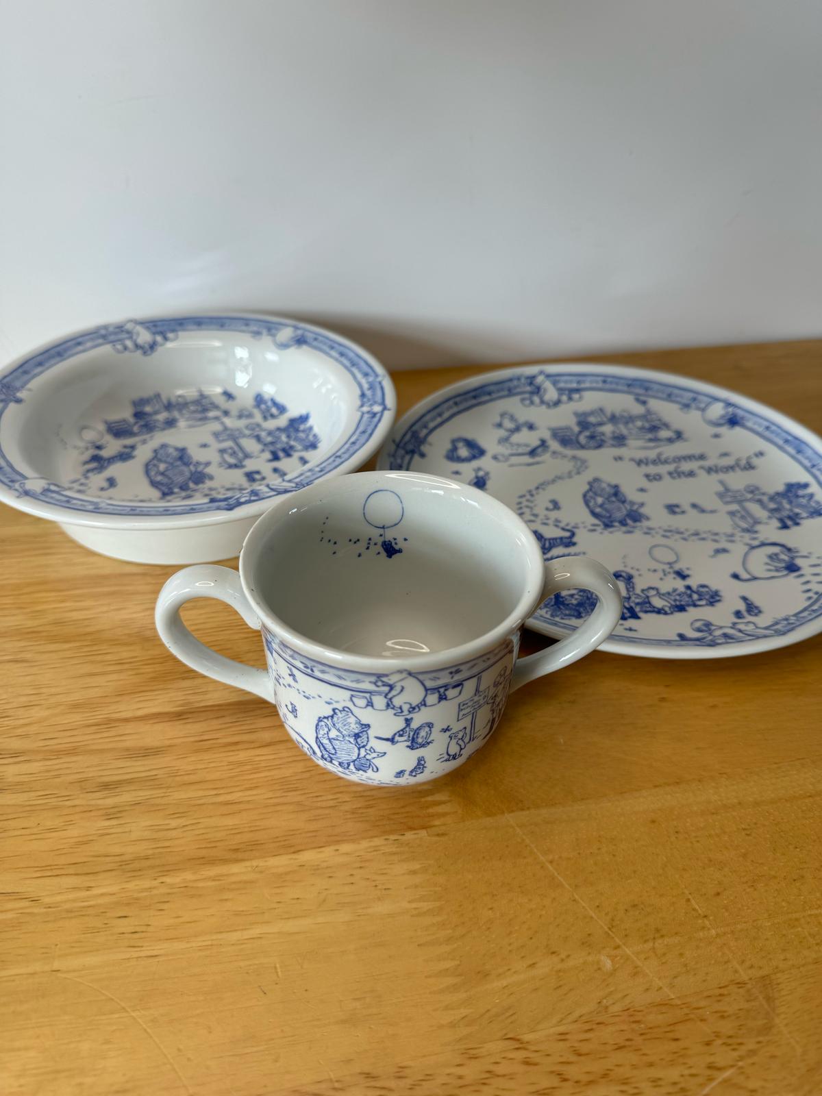 Classic Spode Disney 2003 Discontinued Winnie the Pooh 3 Piece