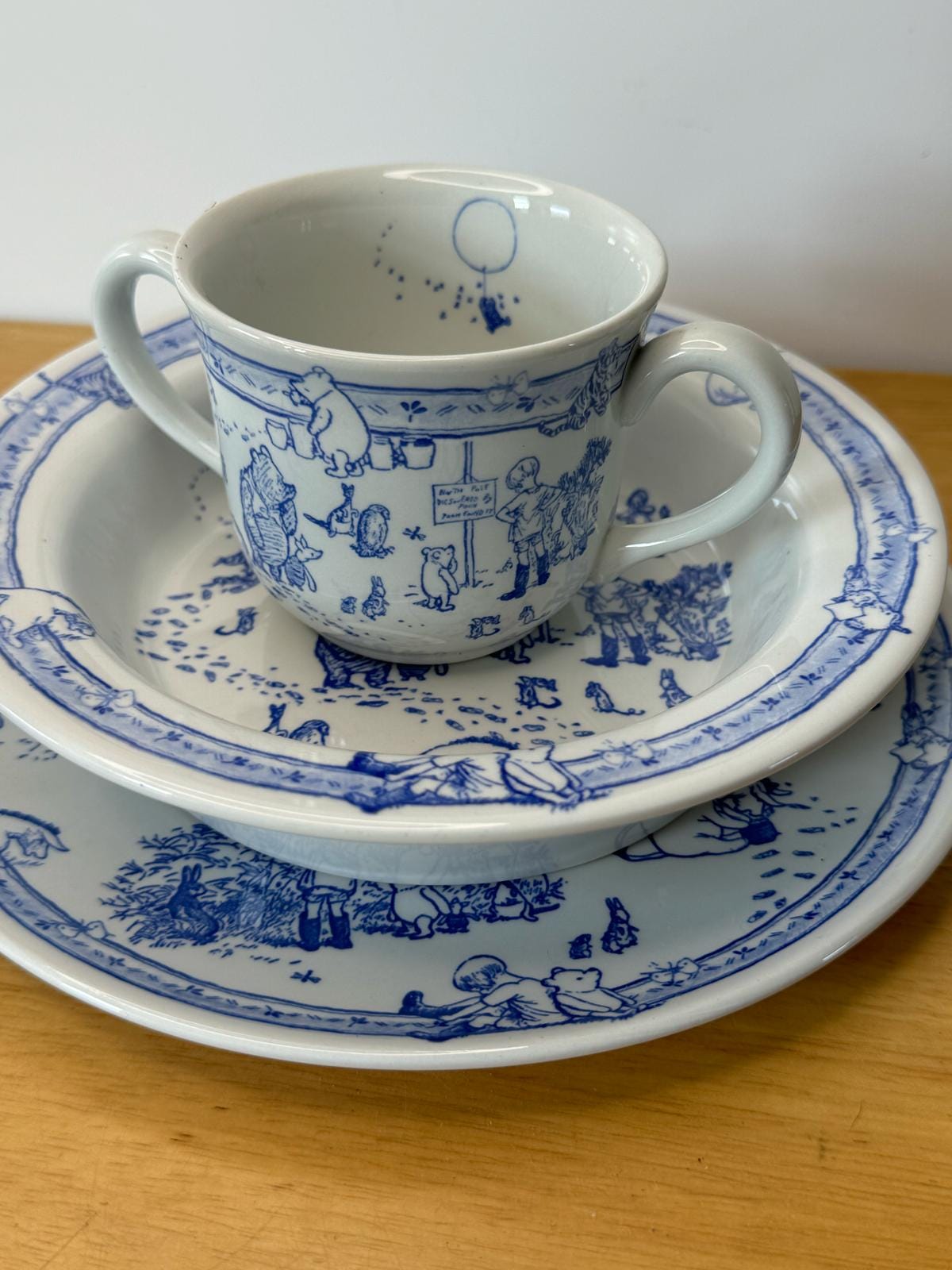 Classic Spode Disney 2003 Discontinued Winnie the Pooh 3 Piece