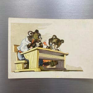 Carte postale, vintage, Artiste Wender, 1957.