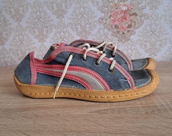 Retro Vintage Soviet sneakers, 1991 Soviet USSR Sport shoes, sport, Unworn Retro sports shoes