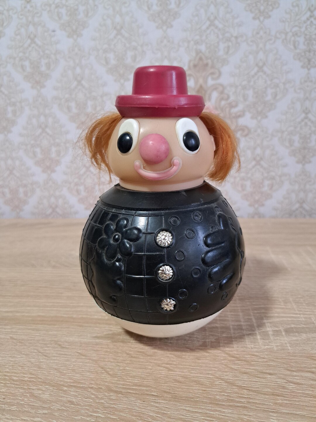 Vintage Nevalyashka Roly Poly Celluloid Plastic Soviet Toy Doll ...