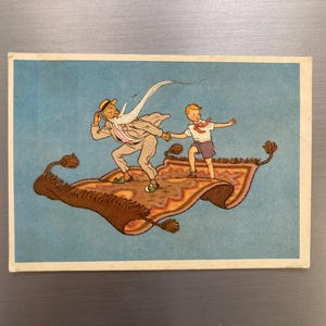 Carte postale, vintage, Artiste Valk, 1955.