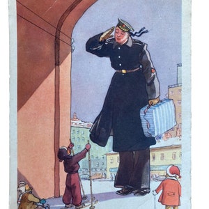 Carte postale, vintage, 1955 Kesha- Proskuryakov "Oncle Styopa"