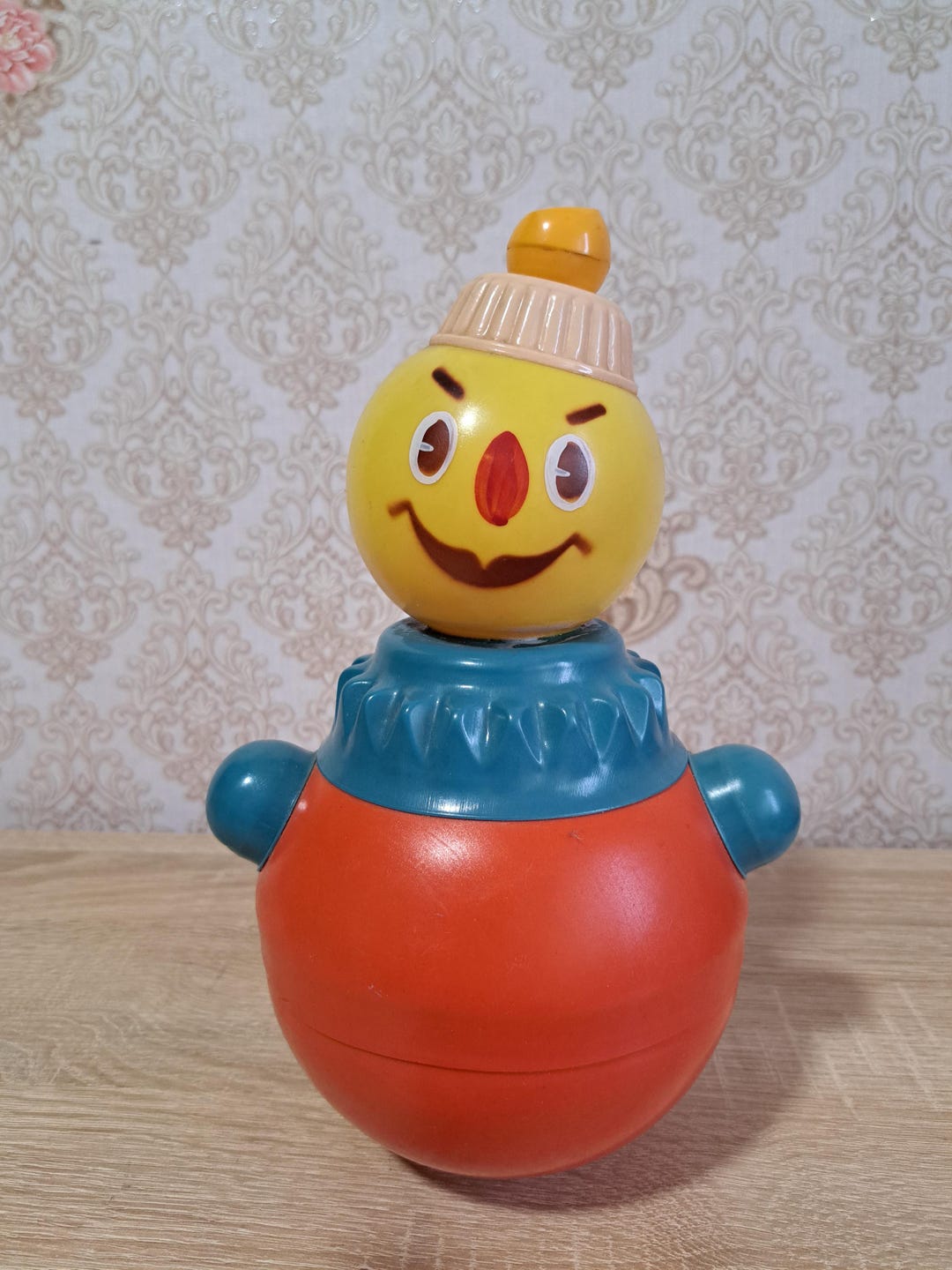 Vintage Nevalyashka Roly Poly Celluloid Plastic Soviet Toy Doll ...