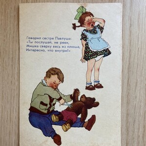 Carte postale, vintage, Valk, Enfants 3
