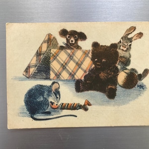 Carte postale, vintage, Artiste Kuznetsov, 1954.