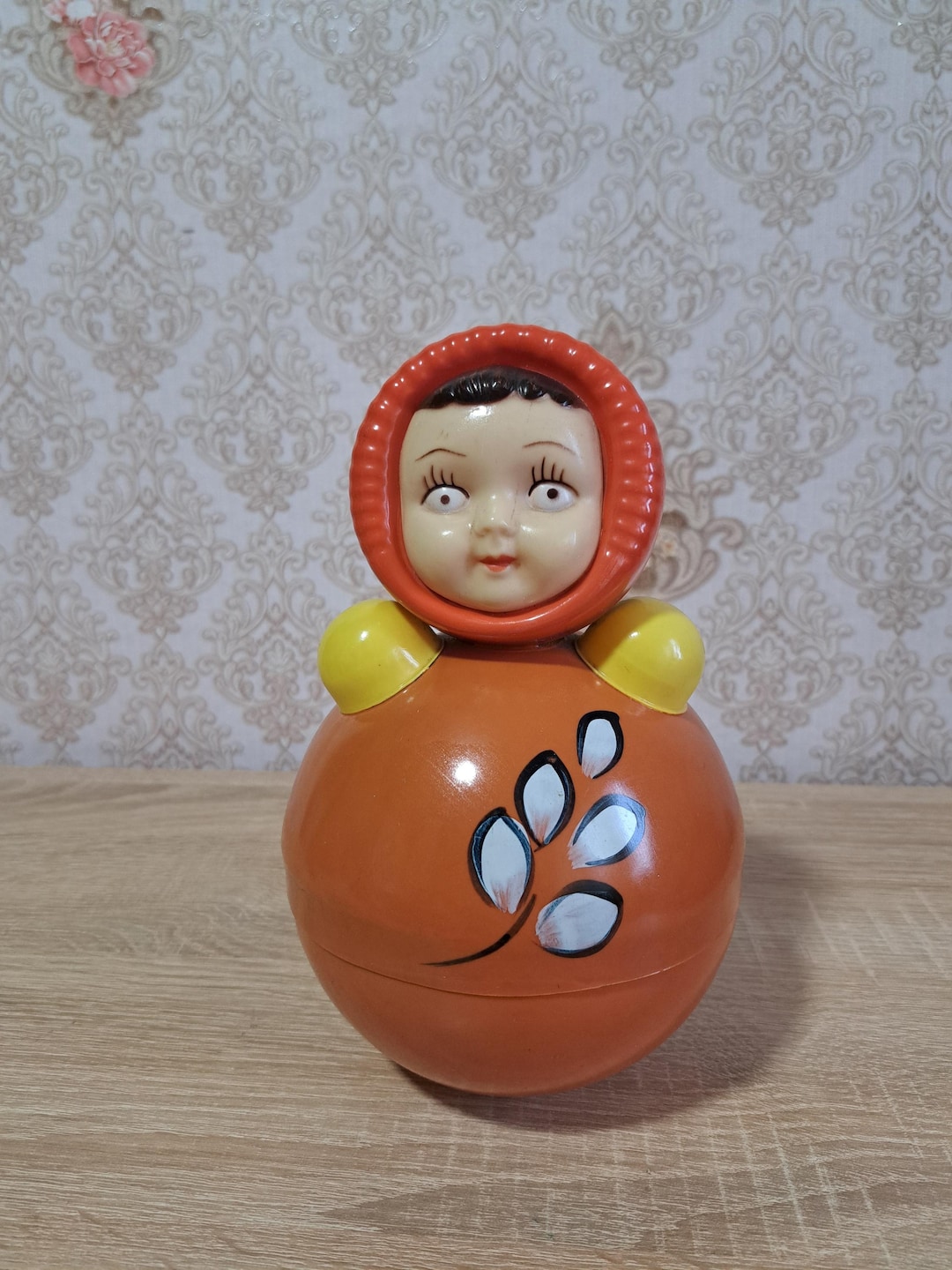 Vintage Nevalyashka Roly Poly Celluloid Plastic Soviet Toy Doll ...