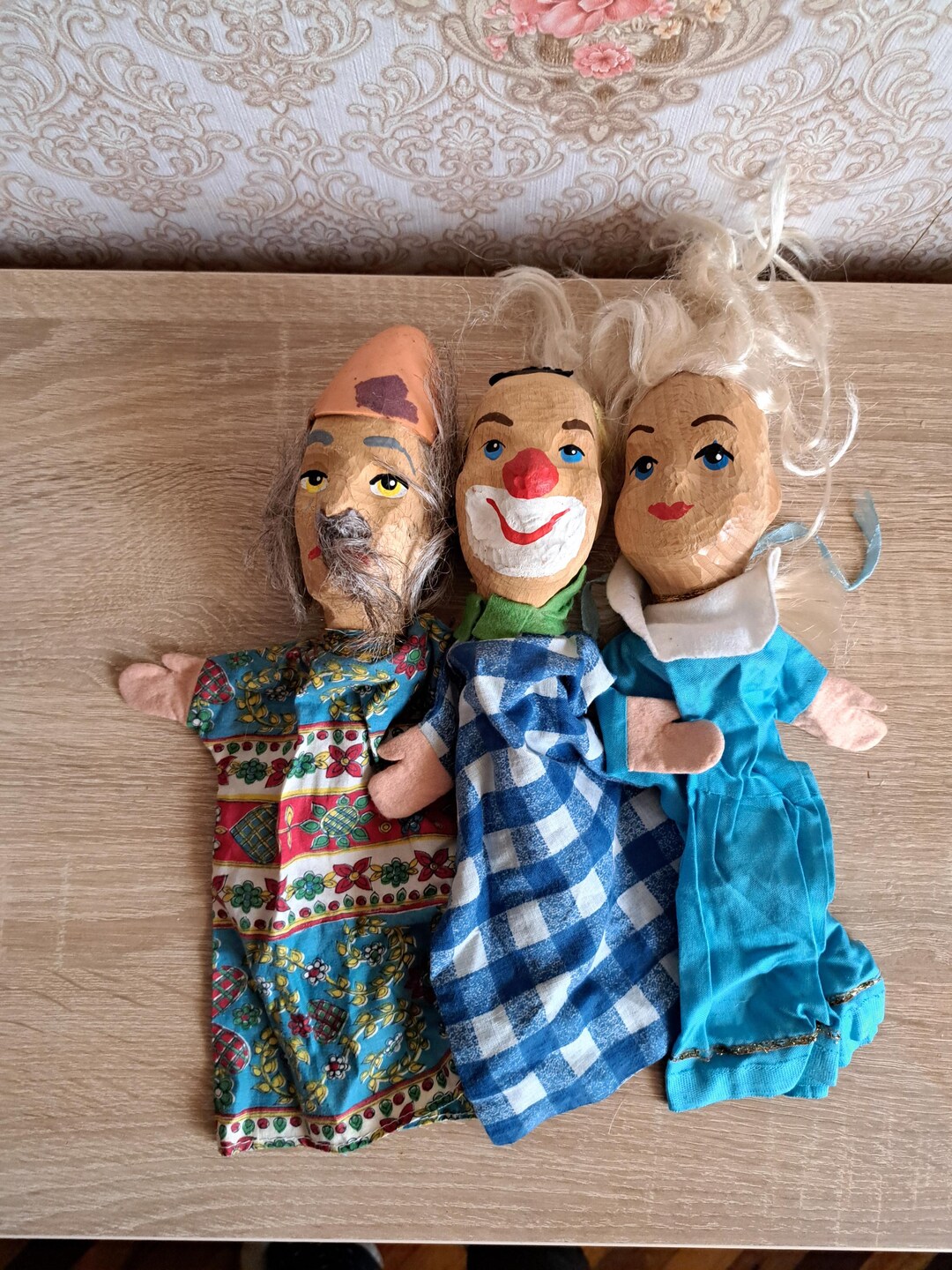 3 Vintage Hand Puppets, Dolls From the 70s-80s, Dolls for Puppet Shows ...