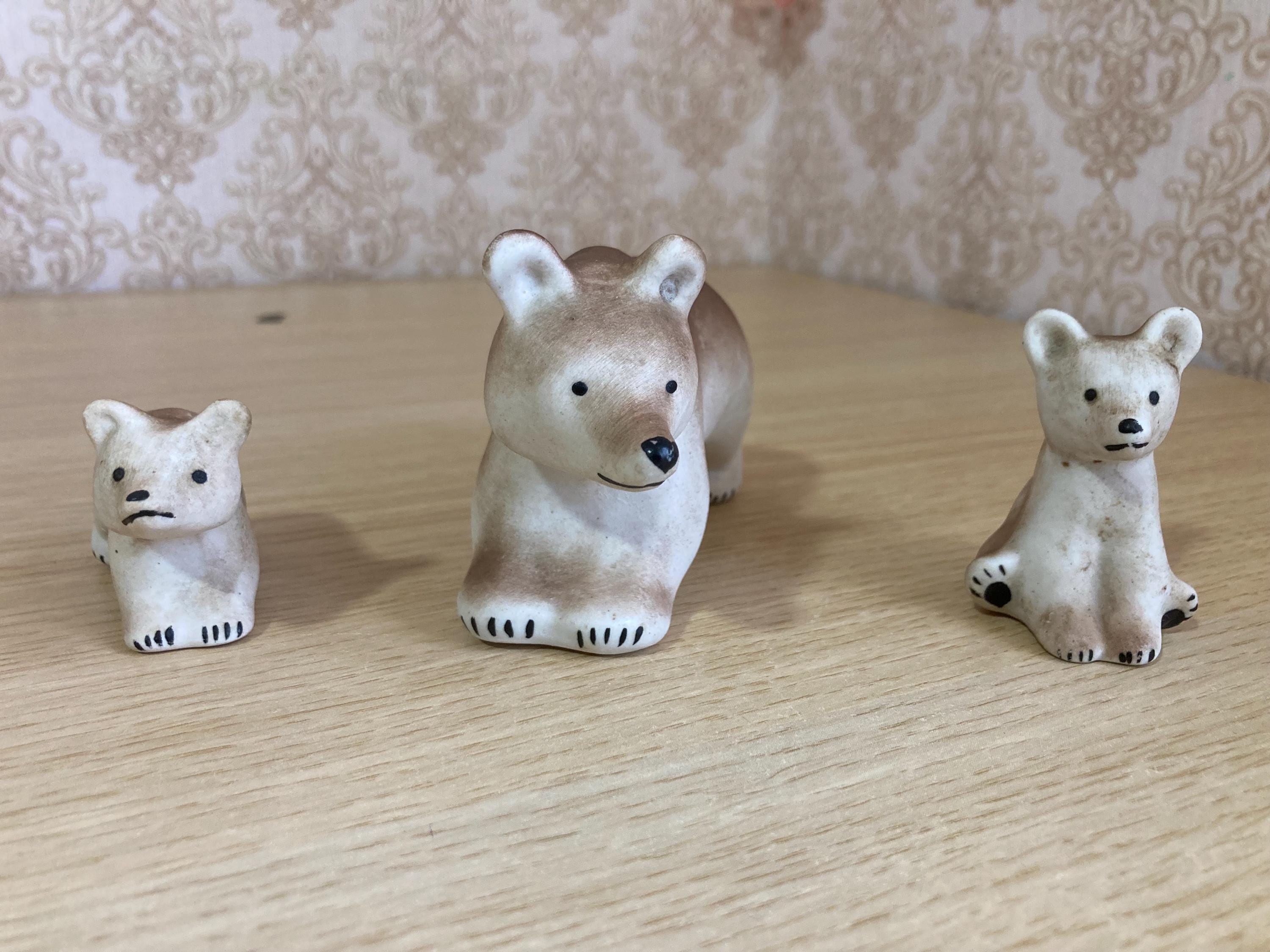 ビンテージのクマの置物。 ソ連の収集価値のあるビスケット磁器