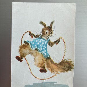 Carte postale, vintage, Artiste Wender, 1957.