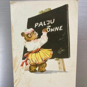 Carte postale, vintage, Artiste Wender, 1957.