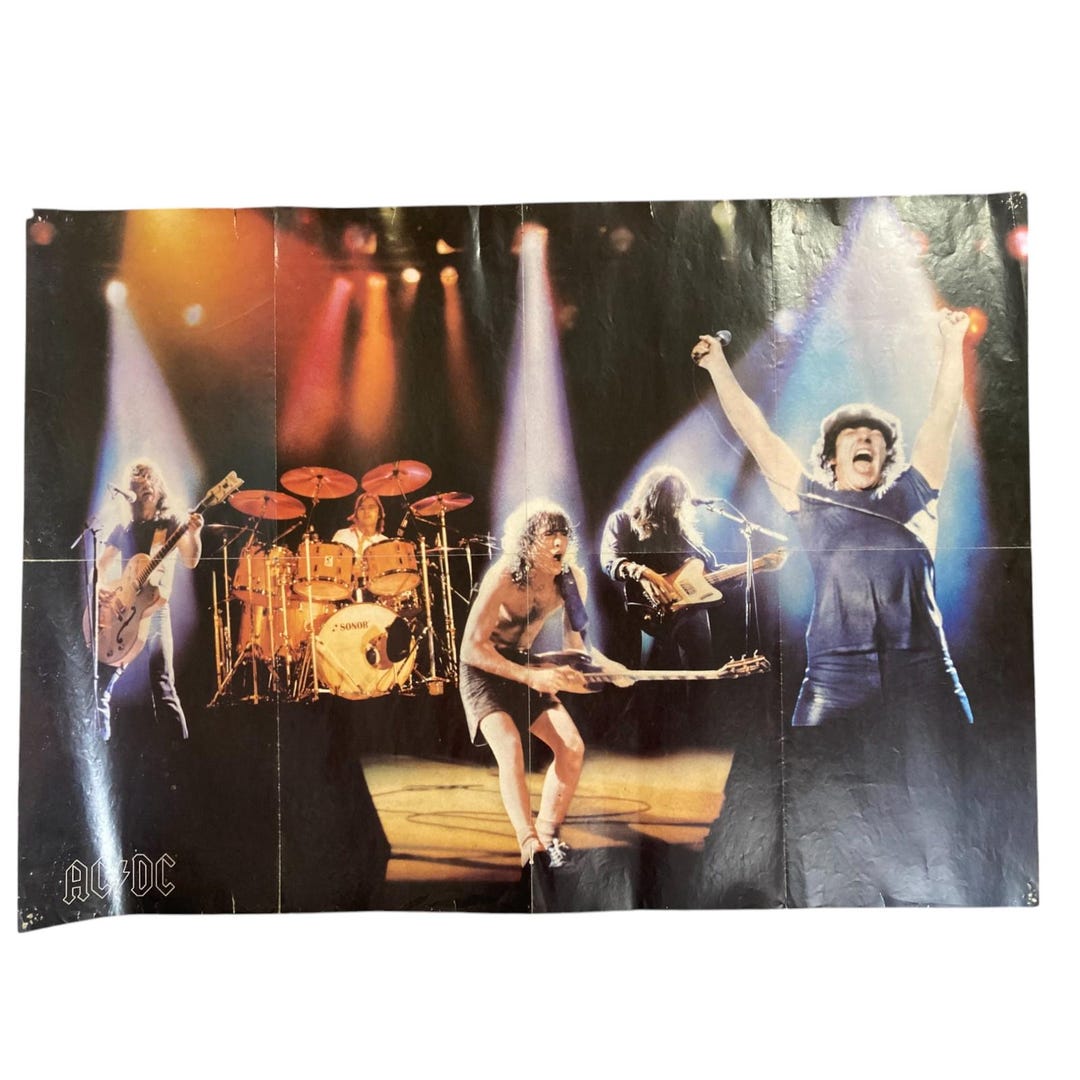 AC/DC Vintage Music Concert Poster Big Size 60x84 Cm. Music Poster. - Etsy