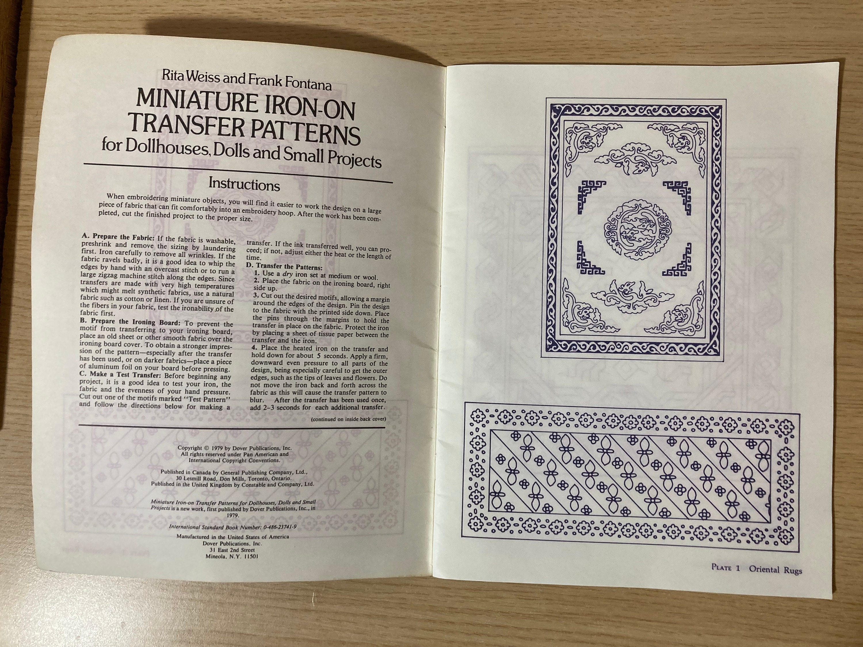 Miniatures Script Transfer Miniature Heat Transfer Patterns for Dollhouses, Dolls and Small ...