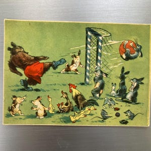 Carte postale, vintage, Artiste Karlov, 1956, Ukraine.