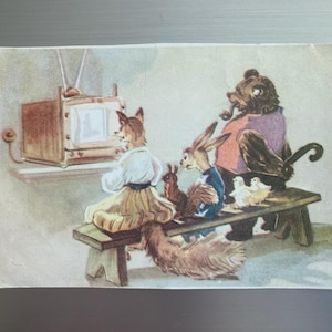 Carte postale, vintage, Artiste Wender, 1957.