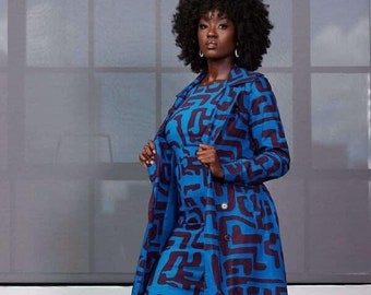 African Print Women's Set, African Ankara Matching Set, African Jacket, African Dress, African clothing, African Pants, African Fashion