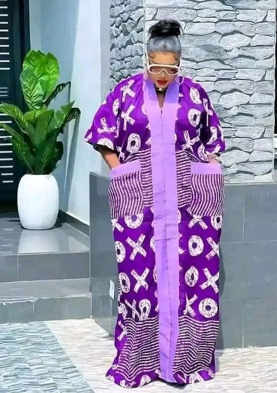 Ankara kimono dress best sale