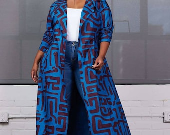 African Print Kimono Dress,African ankara jacket dress, african clothing dress,african print dress women Kimono Dress ankara, Ankara blazer