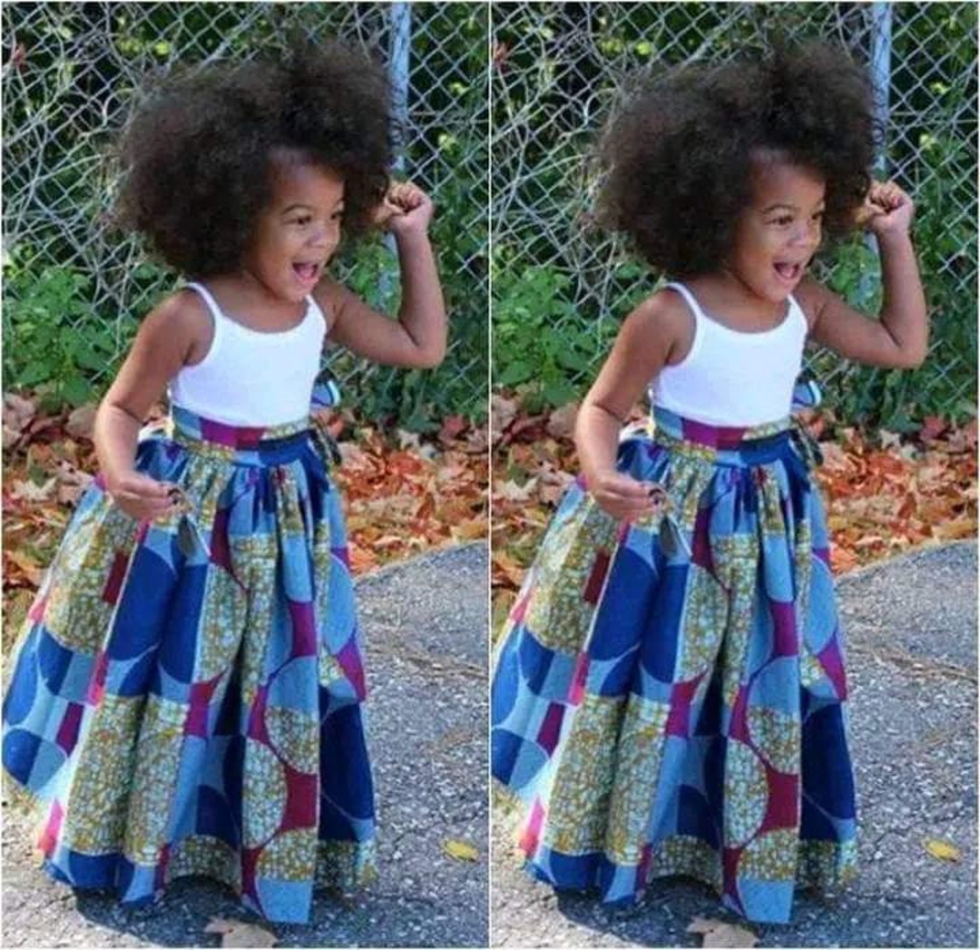 Jupe africaine pour filles jupe africaine pour enfants vetements pour enfants vetements africains pour enfants vetements africains pour bebes enfants d Ankara tenues pour filles Etsy France