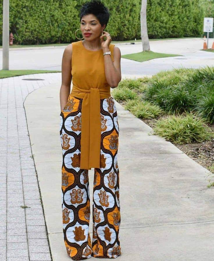 Modèle ensemble pantalon pagne africain online