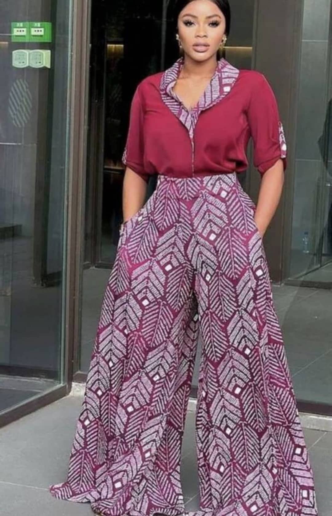 African Print Women's Set, African Matching Set, African Shirt, African