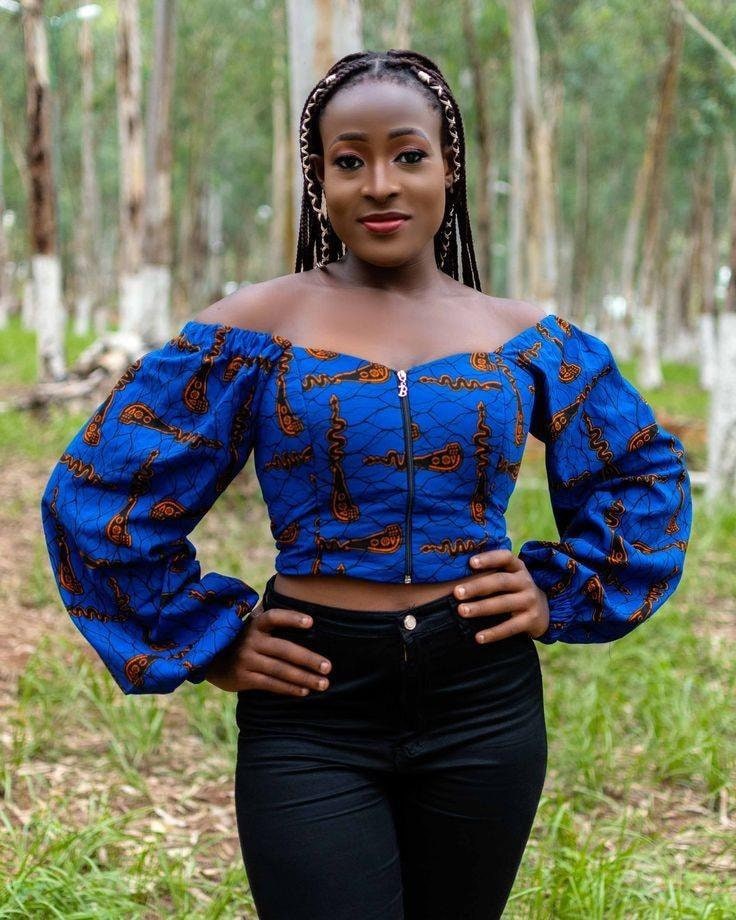 African Print Blouse - Etsy