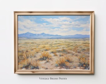 Printable Desert Landscape Art: Southwestern Farmhouse Decor (Digital Download)