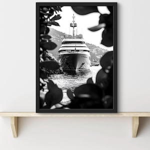 Designer Luxury Yacht Print, Luxury Fashion Print, Designer Wall Art, Luxury Art for Room, Luxury Fashion Poster, Bedroom Aesthetic Wall Art