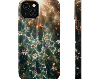 Water Flowers MagSafe iPhone Case, Multiple Size Options