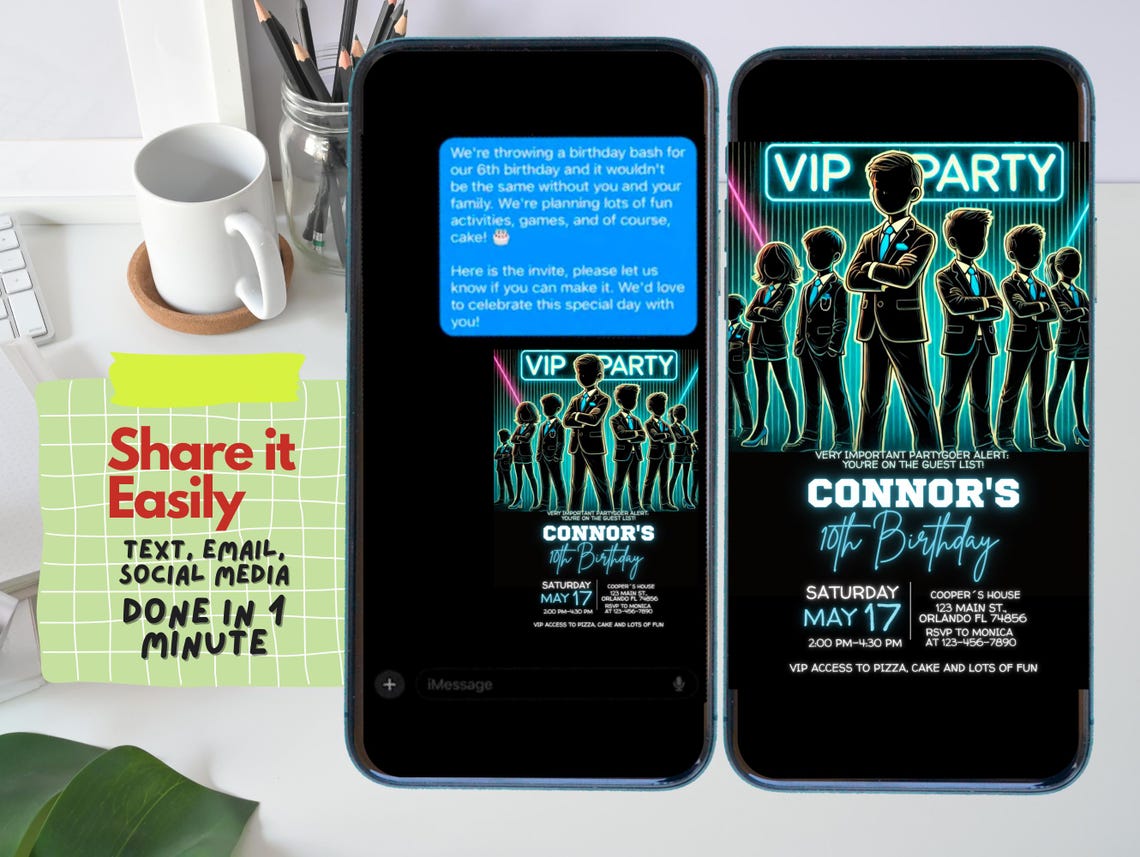 Exclusive VIP Party Invitation Template | Editable Canva Birthday ...