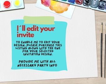 Complemento de edición de diseño personalizado para invitaciones personalizadas