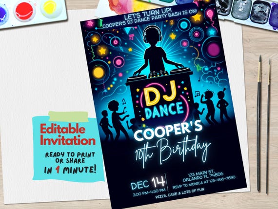dj-party-invitation-art-designs-discover-66-dj-party-invitations-ideas