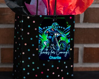 Motocross Birthday Party Thank You Tags – Editable Name in Canva – Dirt Bike Theme – Favor Tags –  Extreme Sports Party – Digital Download