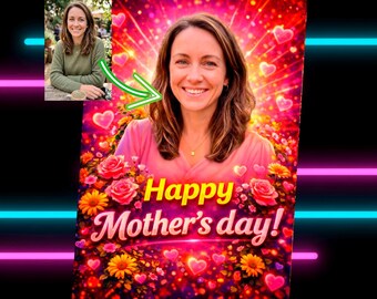 Custom Mother’s Day Photo Keepsake Card | Personalized High-Fidelity Greeting