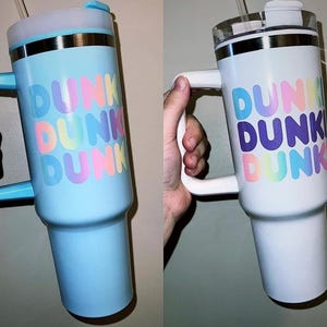 Dunkin’ Donuts inspired Rainbow Spring Summer American Pride Tumblers 40oz
