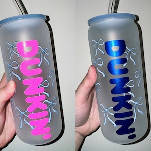 Dunkin’ Donuts inspired Bows Glass Cups