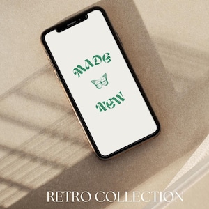 Retro christelijke iPhone-achtergrond: achtergrond met bijbelteksten (digitale download)