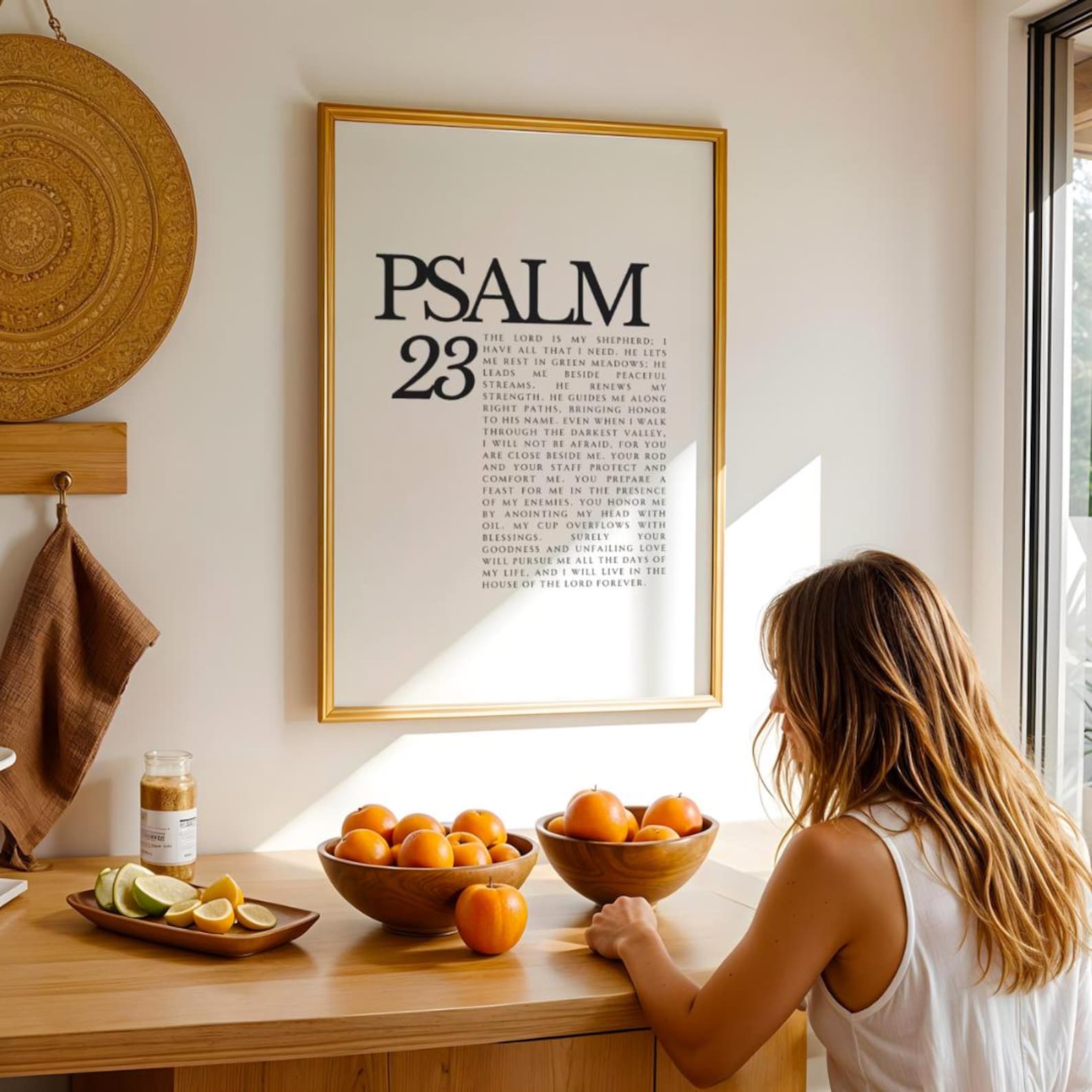 Psalm 23 Scripture Print: Minimalist Christian Wall Art (digital ...