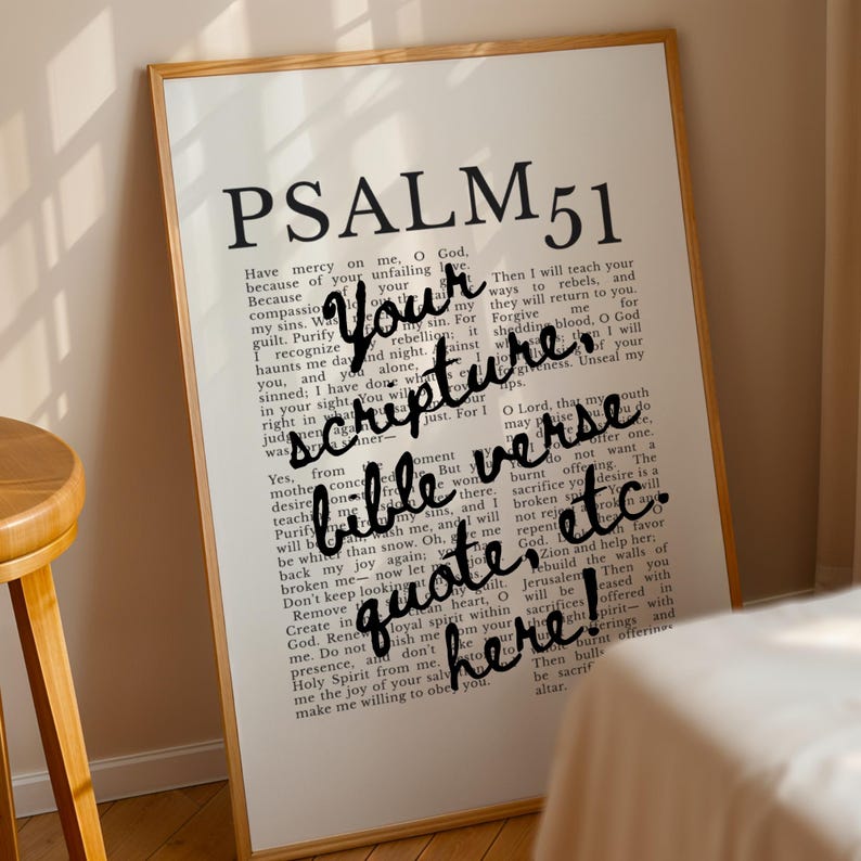 Custom Bible Verse Wall Art | Personalized Scripture Print | Christian ...