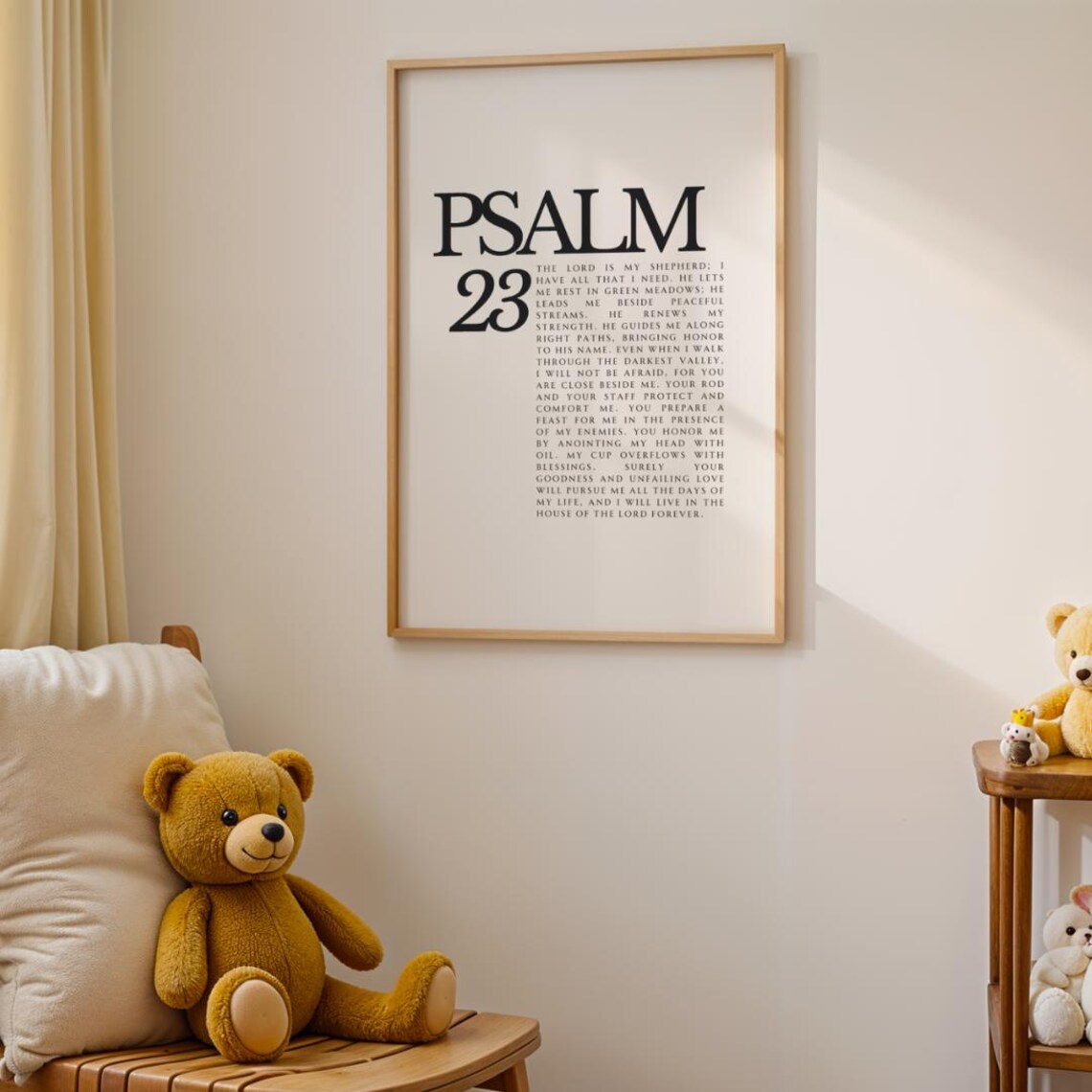 Psalm 23 Scripture Print: Minimalist Christian Wall Art (digital ...