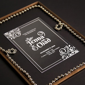 Transparent Foiled Acrylic Wedding Invitation, Elegant Invitation Card, Clear Invitation, Wedding Invitations, Wedding Invites