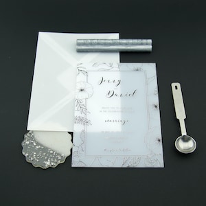 Wedding Invitation, Acrylic Invitation, Clear Invitation, Invitation Set, Custom Invitation, Acrylic wedding invitation suite