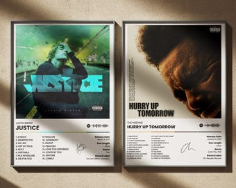 Póster de álbum personalizado, portada de álbum de cantante y artista, póster de canción de artista personalizado, elige tu marco de álbum favorito, impresión de nuevo álbum de música