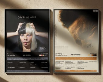 Póster de álbum personalizado, portada de álbum, póster de canción de artista personalizable, elige tus propias impresiones de álbum, marco de álbum de música personalizado, impresión de álbum de música