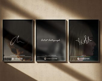 Set of 3 Custom Album Poster, Personalized Album Cover, Custom Music Album Wall Art, Choose Your Favorite Artist Album, Digital Music Poster