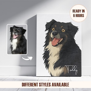 Retrato de mascota personalizado, retrato de mascota estilo Ghibli a partir de una foto, ilustración de gato y perro estilo anime, póster personalizado inspirado en Miyazaki, regalo para amantes de las mascotas.