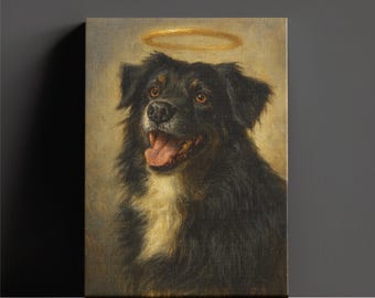 動物の肖像画、犬のメモリアル画、カスタム犬猫の肖像画、パーソナライズされたペットの追悼画、ペットロスの絵画キャンバス