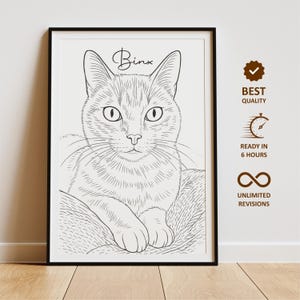 Benutzerdefinierte Haustier Linie Kunst Porträt, Haustier Iine Zeichnung Tatoo, personalisierte Haustier Porträt Zeichnung, einzigartiges Geschenk für Hunde- und Katzenliebhaber, Geschenk für Tierliebhaber