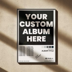 Custom Album Cover Poster, Digital Artist Songs Poster, Album Poster Wall Decor, Favorite Artist Album Cover, Album Poster Birthday Gift